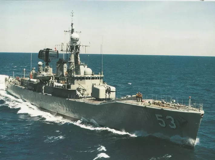 Nameplate HMAS Torrens 3d printed River-class (Rothesay-class Type 12M) frigate HMAS Torrens.