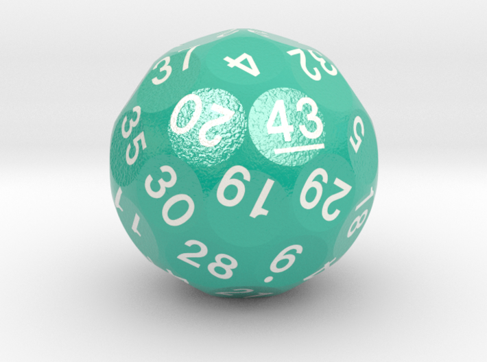 d43 Sphere Dice &quot;Silexia&quot; (Teal) 3d printed