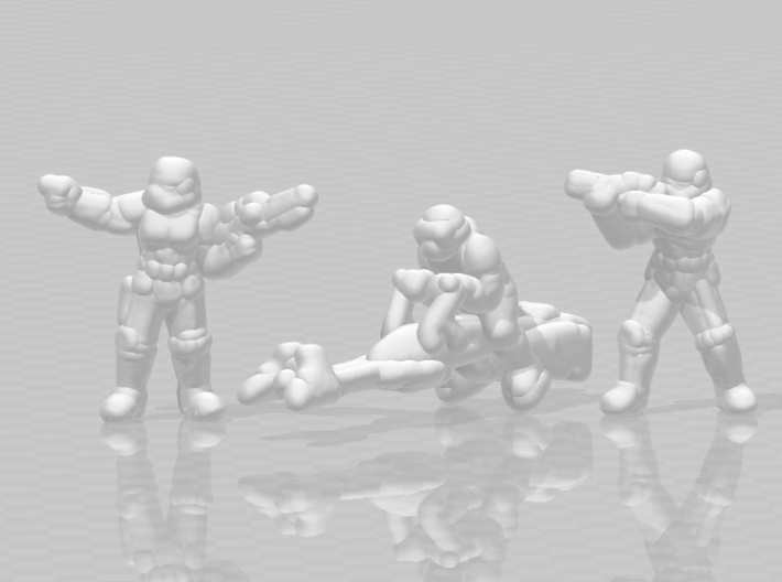 SW Stormtroopers 6mm miniature models set infantry 3d printed 