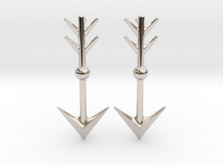 Arrow II - Post Earrings 3d printed