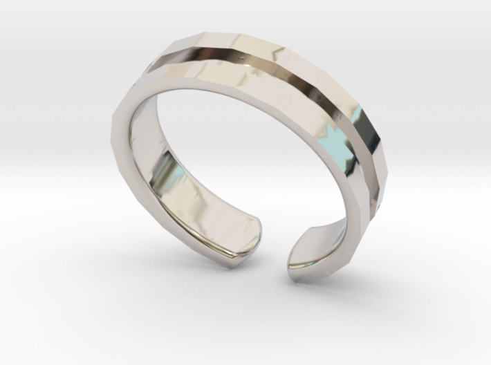 Faceted ring 3d printed