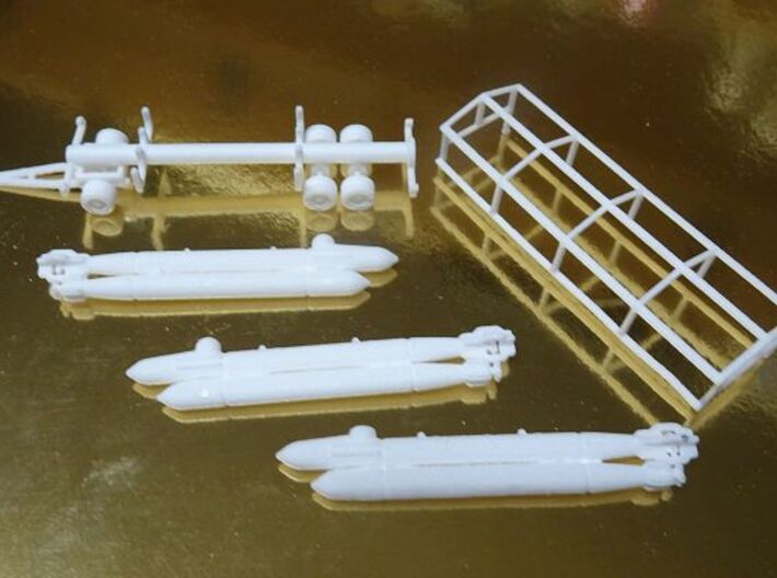 1/144 Marder submarine transport set 3d printed