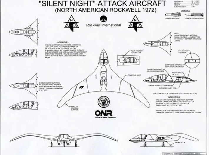 NAA/Rockwell &quot;Silent Night&quot; Naval Stealth Attacker 3d printed