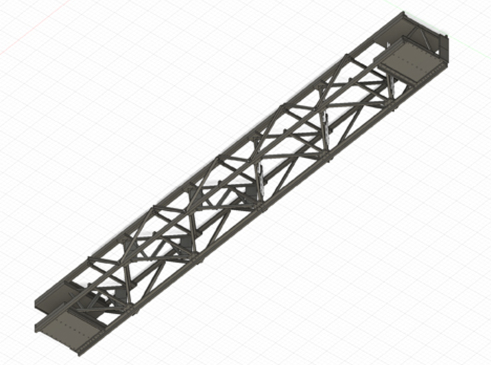 O-scale 1/48 Cleveland CUT catenary bridge 2 trk  3d printed design preview