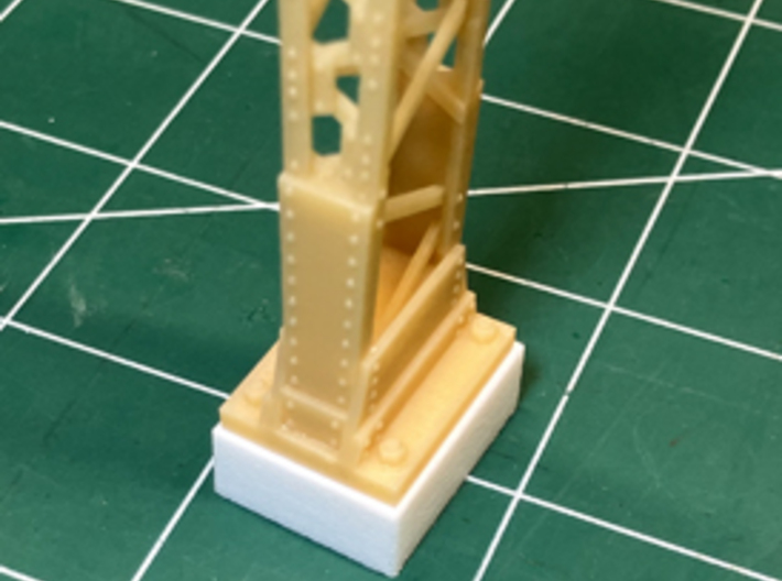 O-scale 1/48 Cleveland CUT catenary base 3d printed example part in white