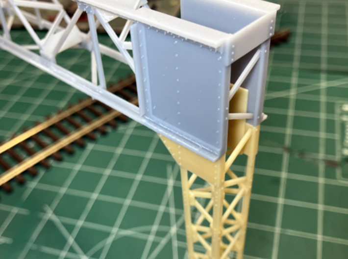 O-scale 1/48 Cleveland CUT catenary bridge 2 trk  3d printed example part in gray