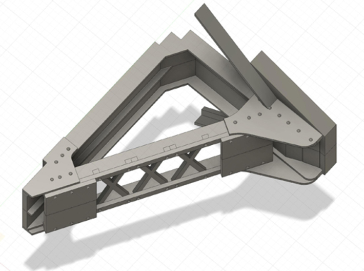 O-scale 1/48 Cleveland CUT catenary bridge base 3d printed design preview