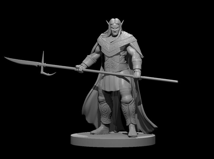 Elf Male Barbarian 3 3d printed