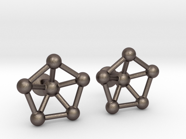 Carbon Atom Cufflinks 3d printed
