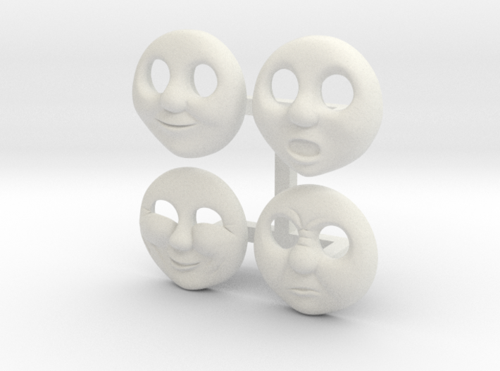 Blue Puffball HO Faces #2 3d printed