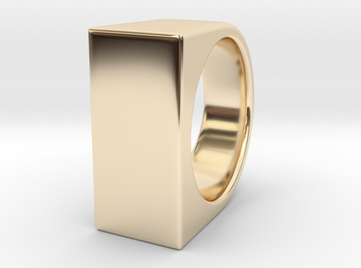 Signe Unique V - US10 - Signet Ring 3d printed