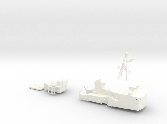 Thetis, Superstructure (1:200, RC) 3d printed 