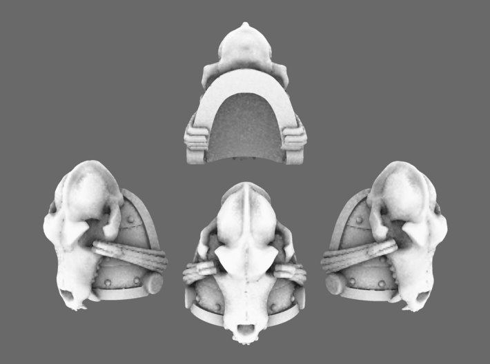 Space Vikings V1 Thunder Wolf Skull Pad X10 3d printed