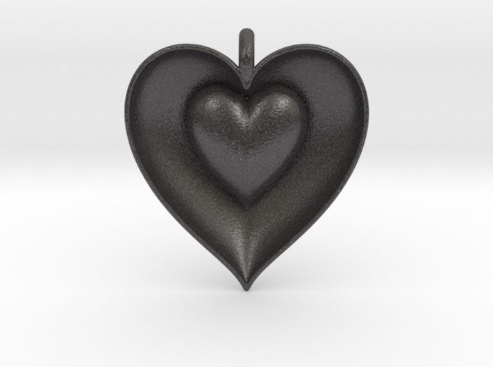 Half Heart Pendant 3d printed