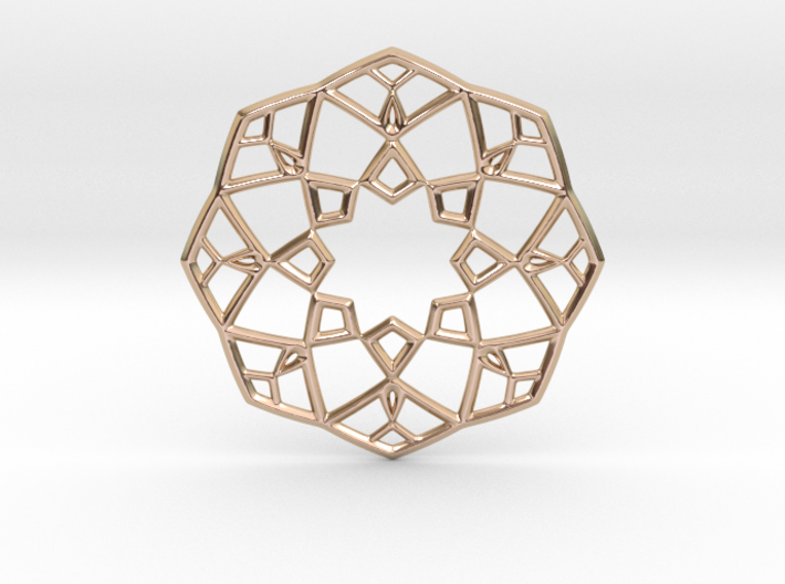 Arabesque Pendant 3d printed