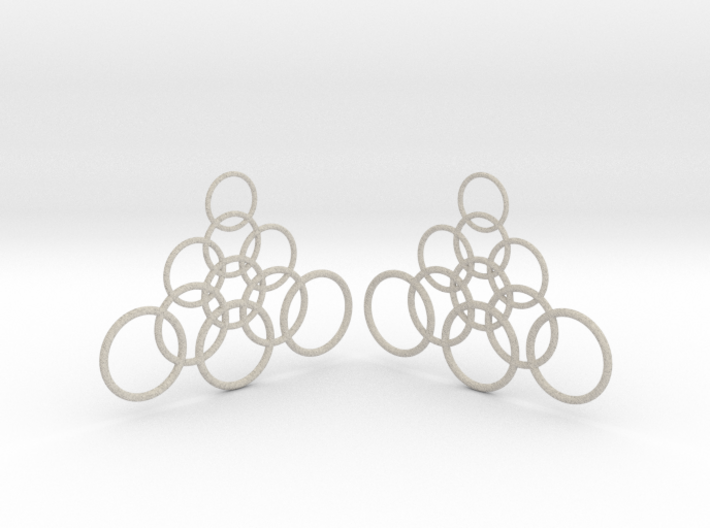 Ringy Earrings 3d printed