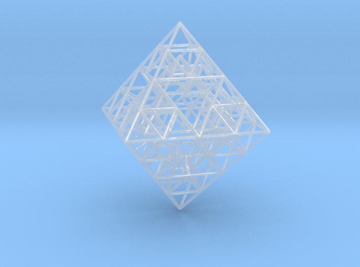 Sierpinski Octahedral Prism 5 cm. 3d printed