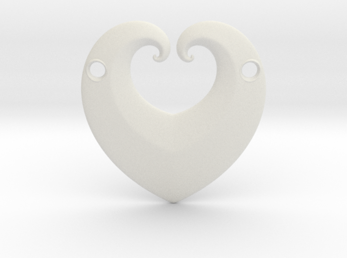 Hearty Pendant 3d printed