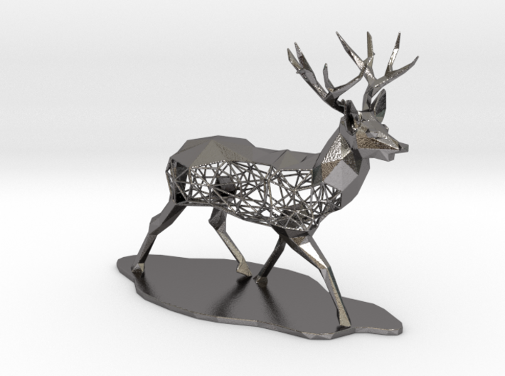 Low Poly Semiwire Deer 3d printed
