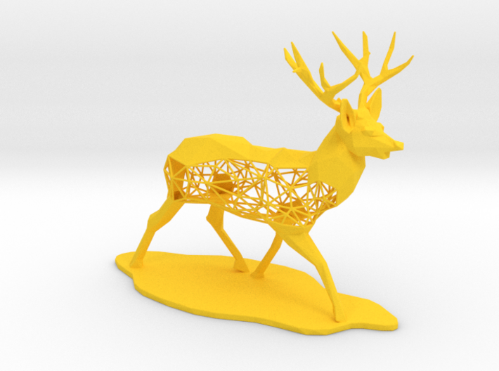 Low Poly Semiwire Deer 3d printed