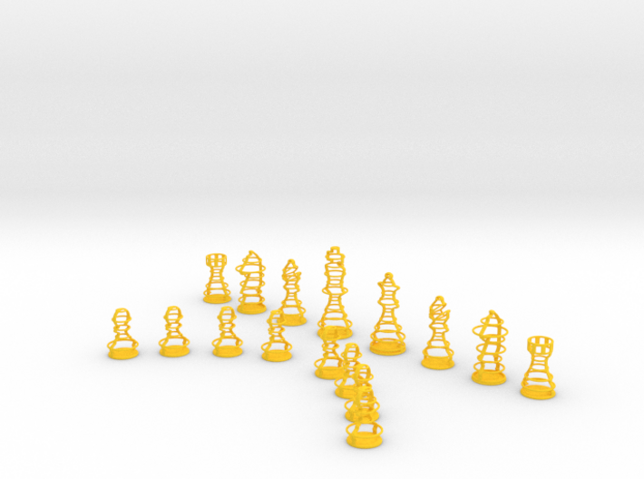 Rings Chess Set 3d printed