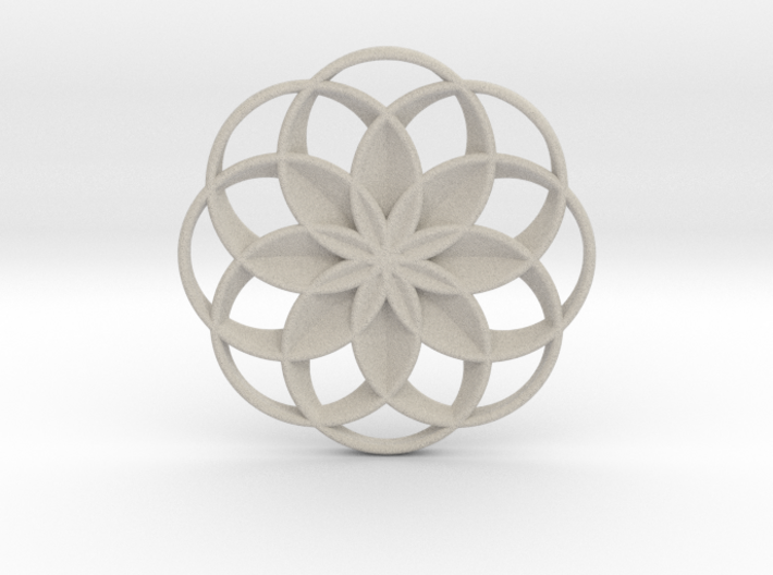 Lotus Flower Pendant 3d printed