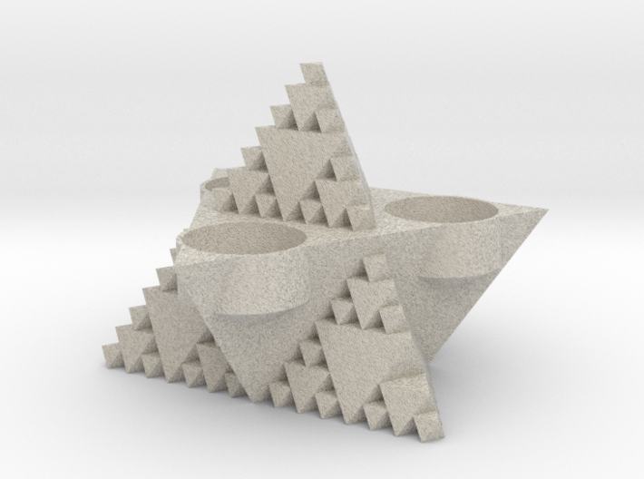 Inverse tetrahedron tlight holder 3d printed