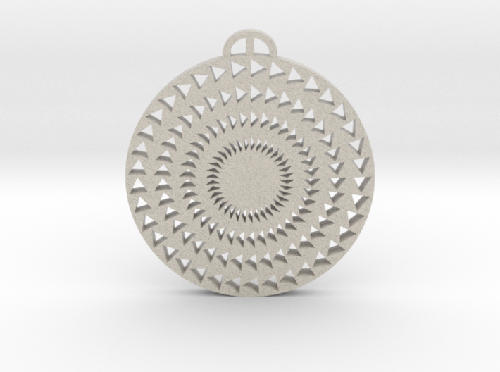 Windmill Hill Wiltshire Crop Circle Pendant 3d printed