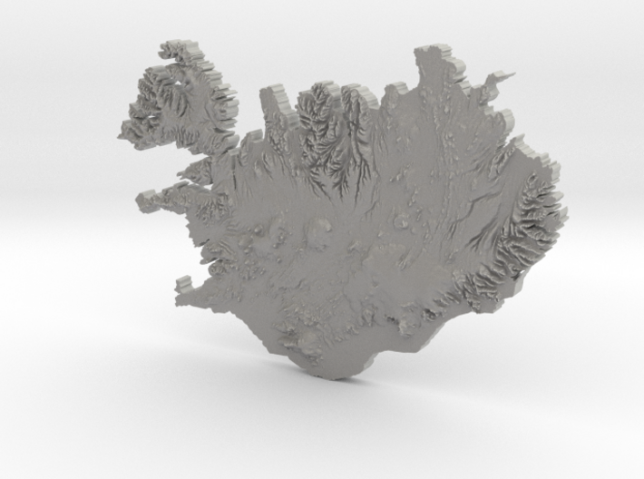 Iceland Heightmap 3d printed