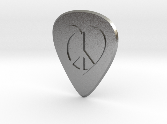 guitar pick_Heart Peace 3d printed