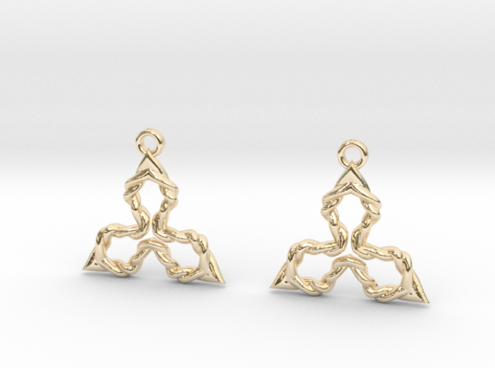 tri knots earrings 3d printed