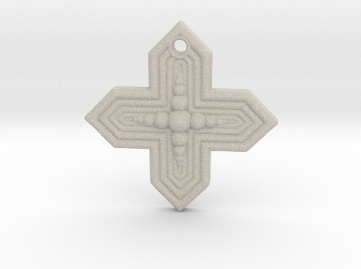 cross pendant 3d printed