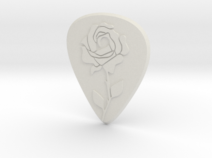 guitar pick_rose 3d printed
