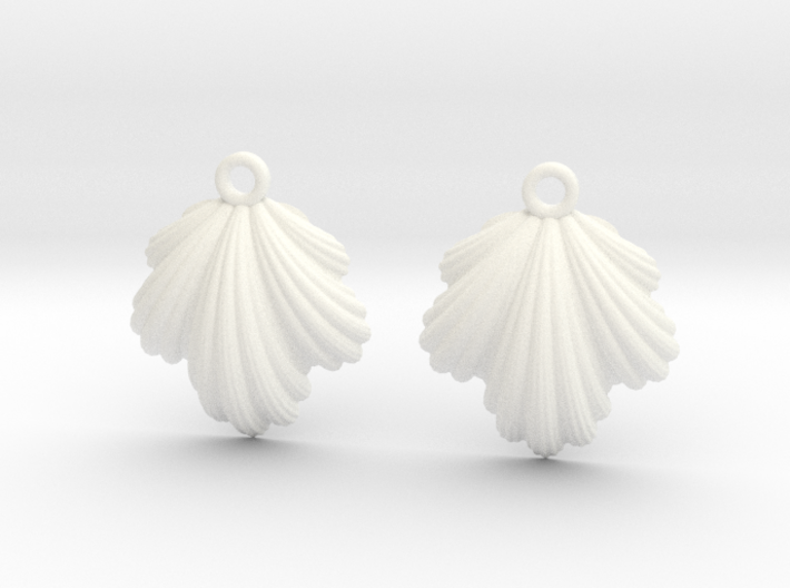 Seashell Earrings 3d printed