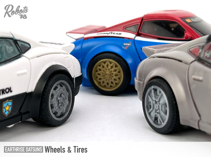 Earthrise Smokescreen Tires (No Wheels) 3d printed 