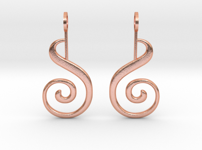 Spiral Earrings 3d printed