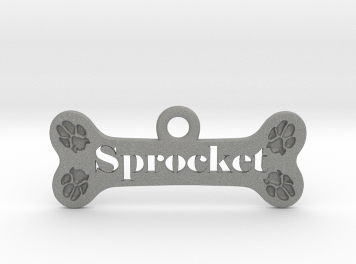 Customizable Dog Pendant 3d printed