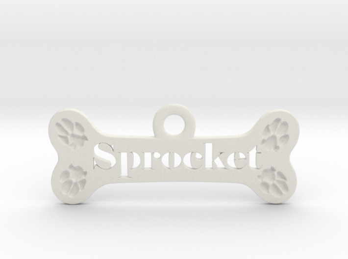 Customizable Dog Pendant 3d printed