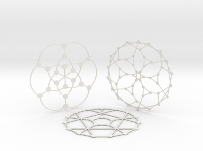3 Math Graph Coasters 3d printed