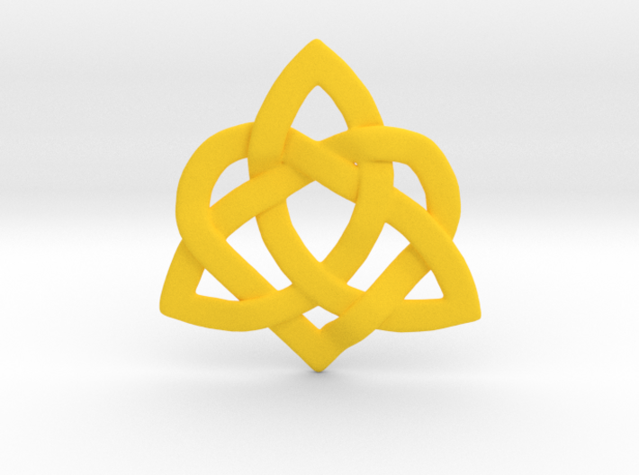 Hearty Knotty Pendant 3d printed
