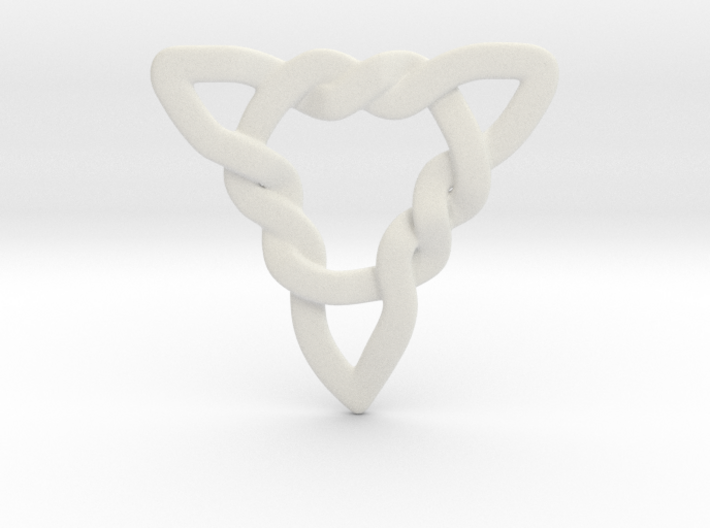 Triangle Knotty Pendant 3d printed