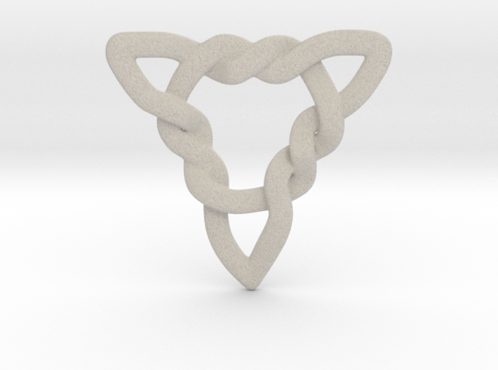 Triangle Knotty Pendant 3d printed