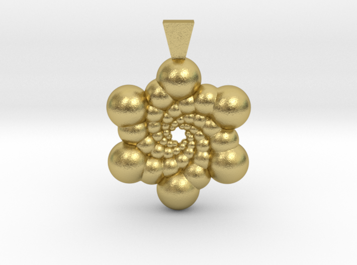 Recursive Spheres Pendant 3d printed