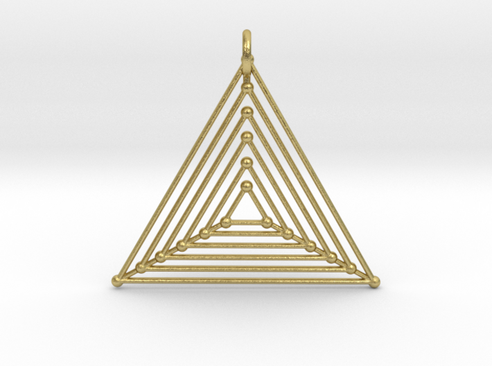 Nested Triangles Pendant 3d printed