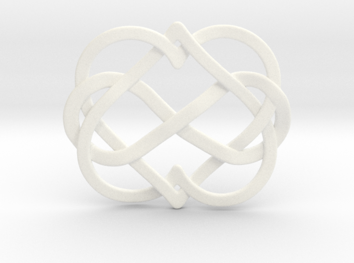 2 Hearts Inifinity Pendant 3d printed