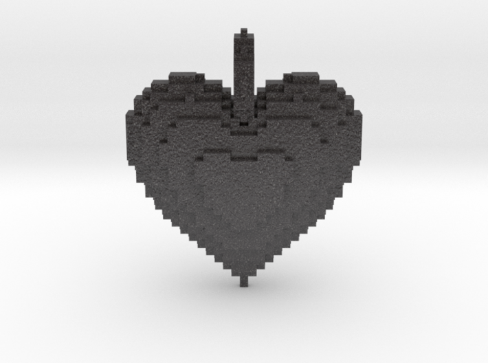 Blocks Heart Pendant 3d printed