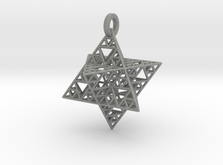 Sierpinski Merkaba Pendant 3d printed