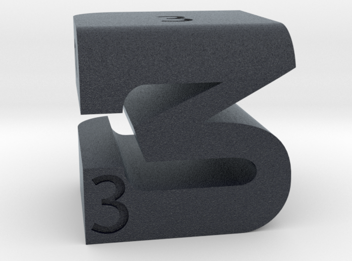 d3 three-shaped 3d printed