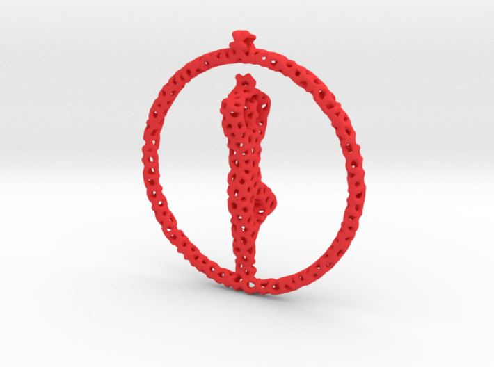 yogapose pendant/earring 3d printed