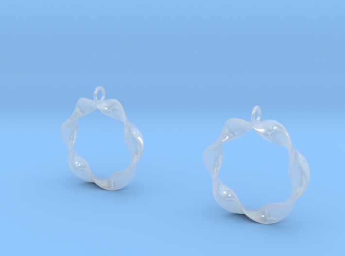 Mobius Earrings 3d printed